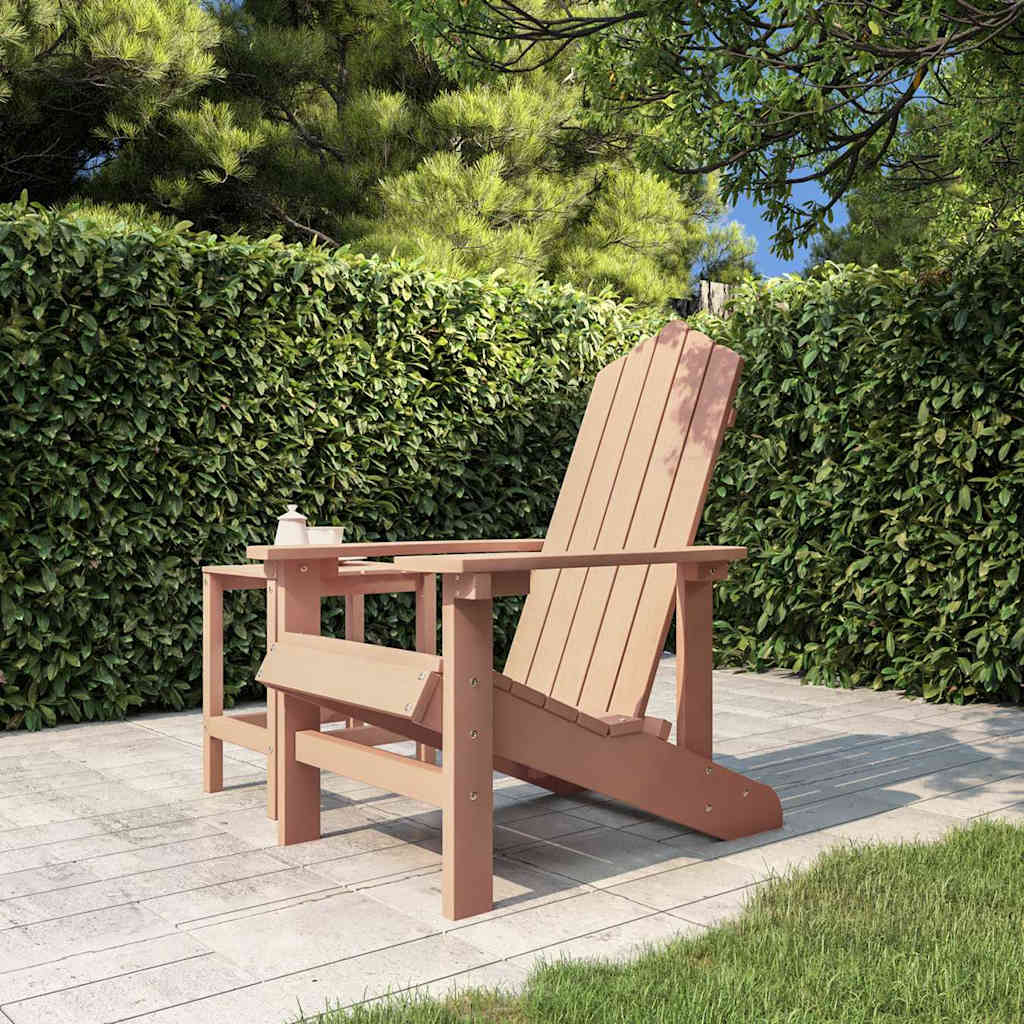 Cadeira de jardim adirondack pead castanho