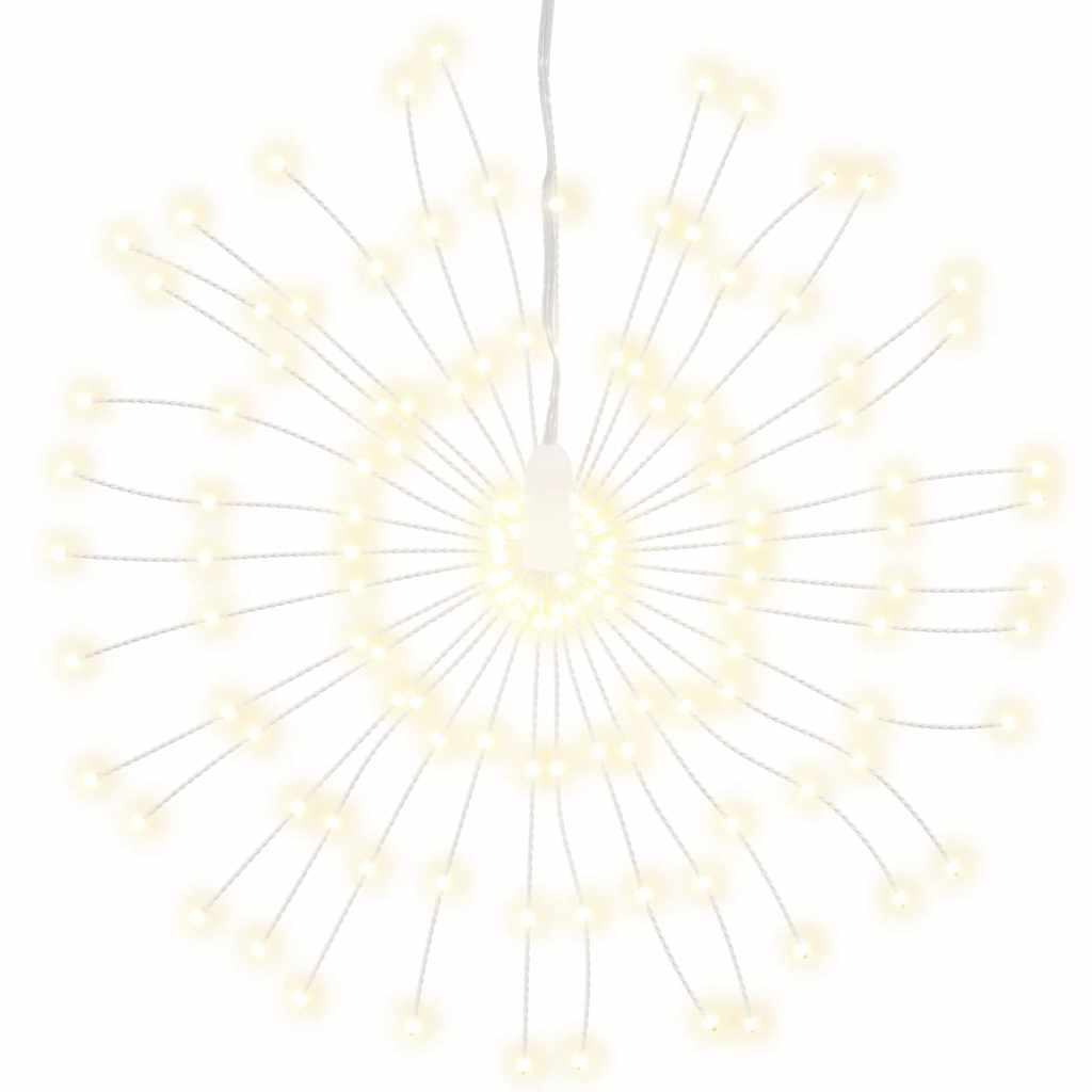 Iluminações estrelares natal 140 leds 4 pcs 17 cm branco quente
