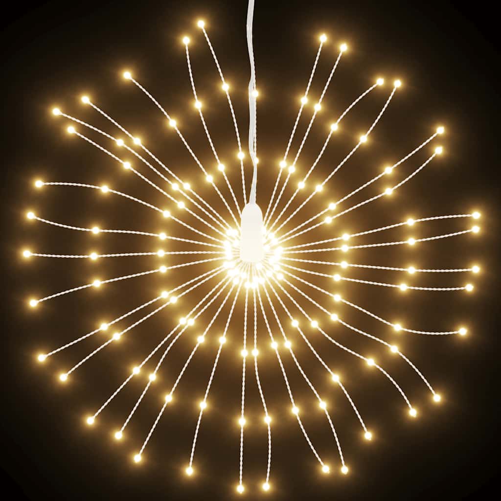 Iluminações estrelares natal 140 leds 4 pcs 17 cm branco quente