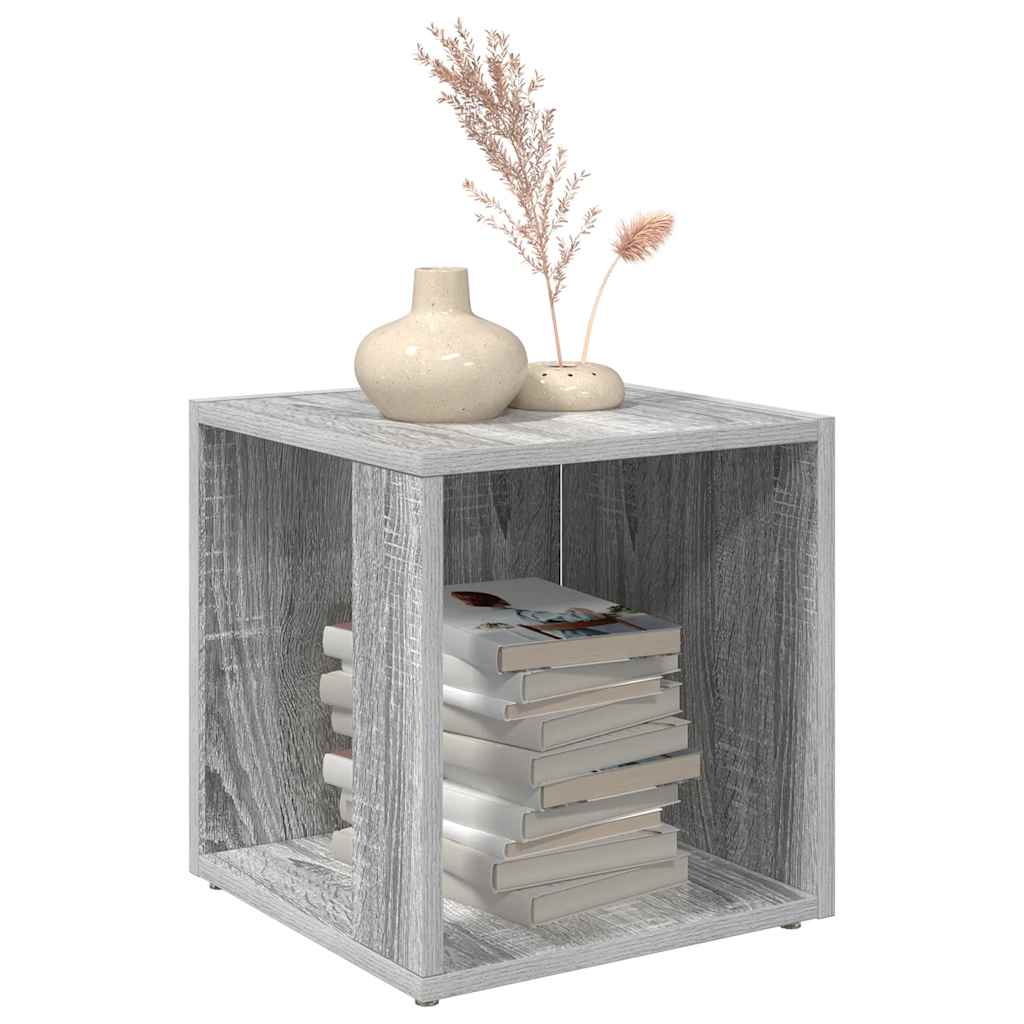 Mesa de apoio 33x33x34,5cm derivados de madeira cinzento sonoma