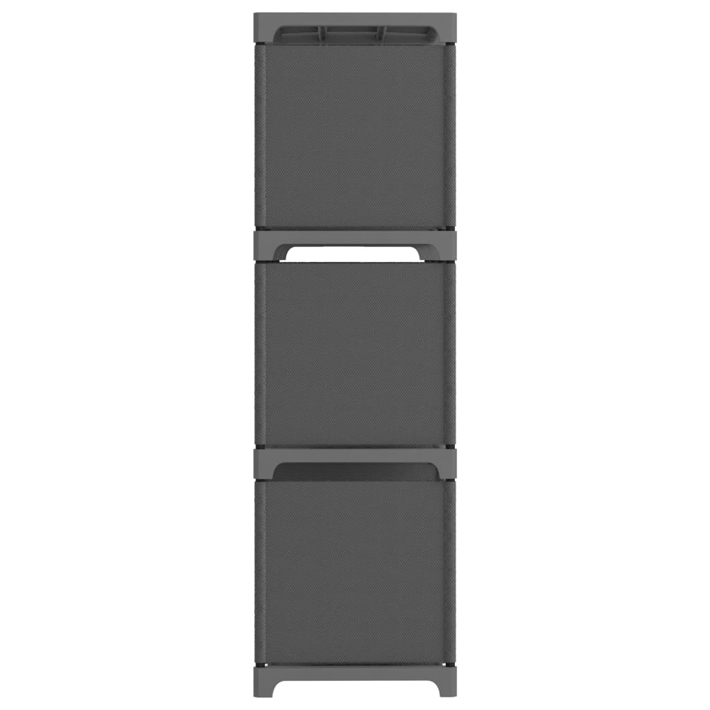Unidade de prateleiras 9 cubos 103x30x107,5 cm tecido cinzento