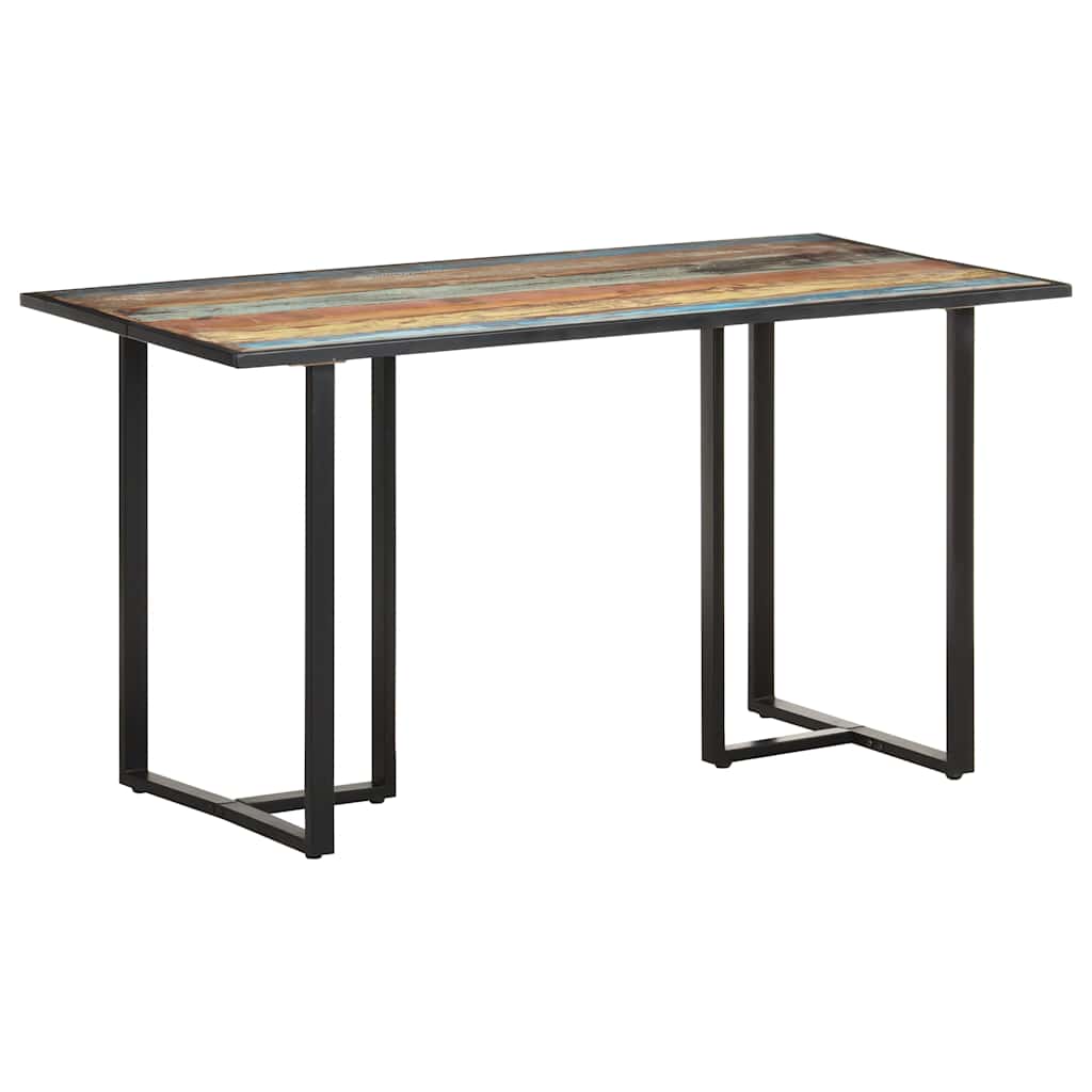 Mesa de jantar 140 cm madeira recuperada maciça