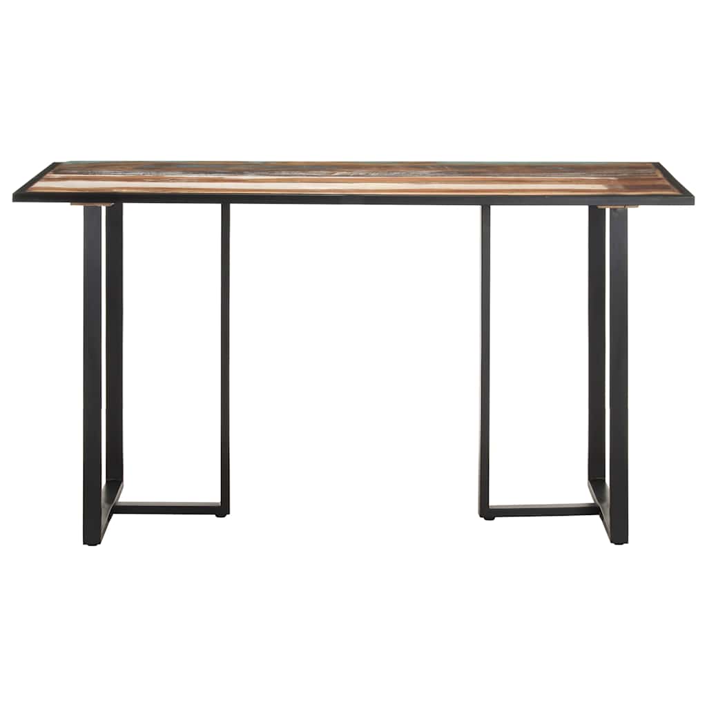 Mesa de jantar 140 cm madeira recuperada maciça