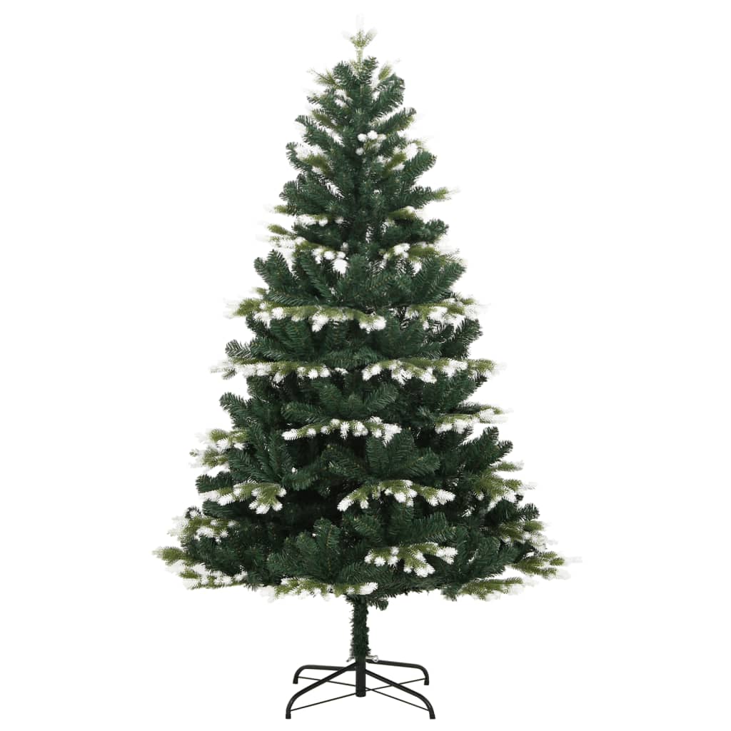Árvore de natal artificial articulada c/ flocos de neve 180 cm