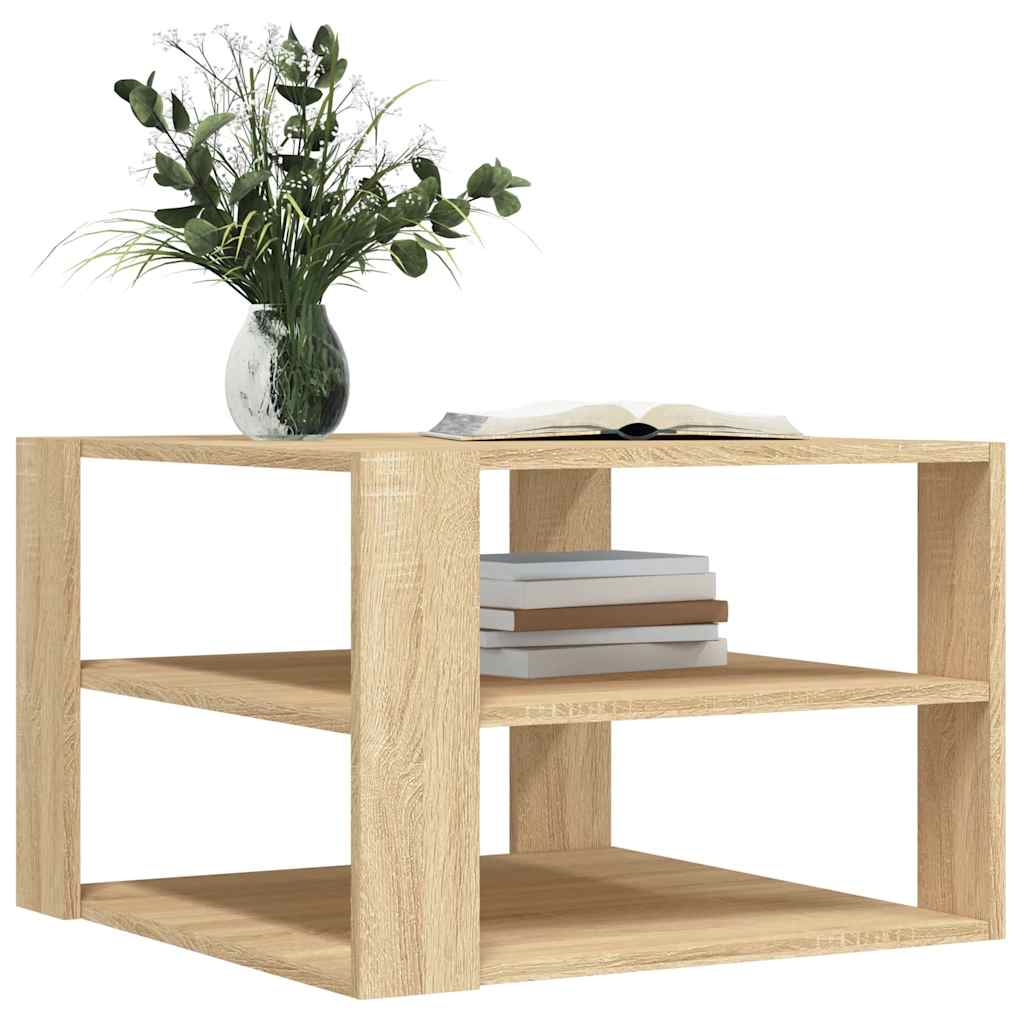 Mesa de centro 58x58x40cm derivados madeira carvalho sonoma