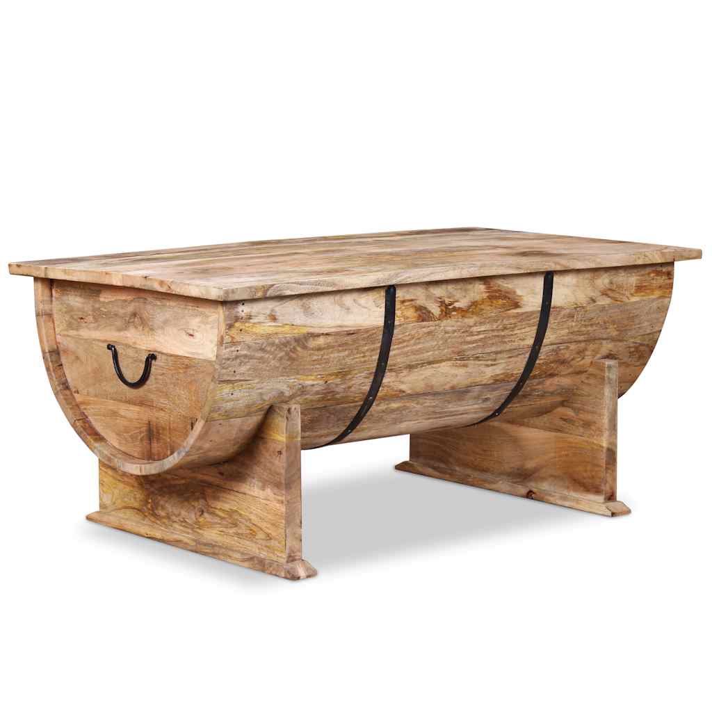 Mesa de centro madeira de mangueira maciça 88x50x40 cm
