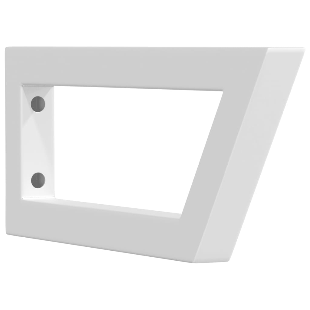 Suportes de prateleira p/lavatório 2pcs aço trapezoidais branco