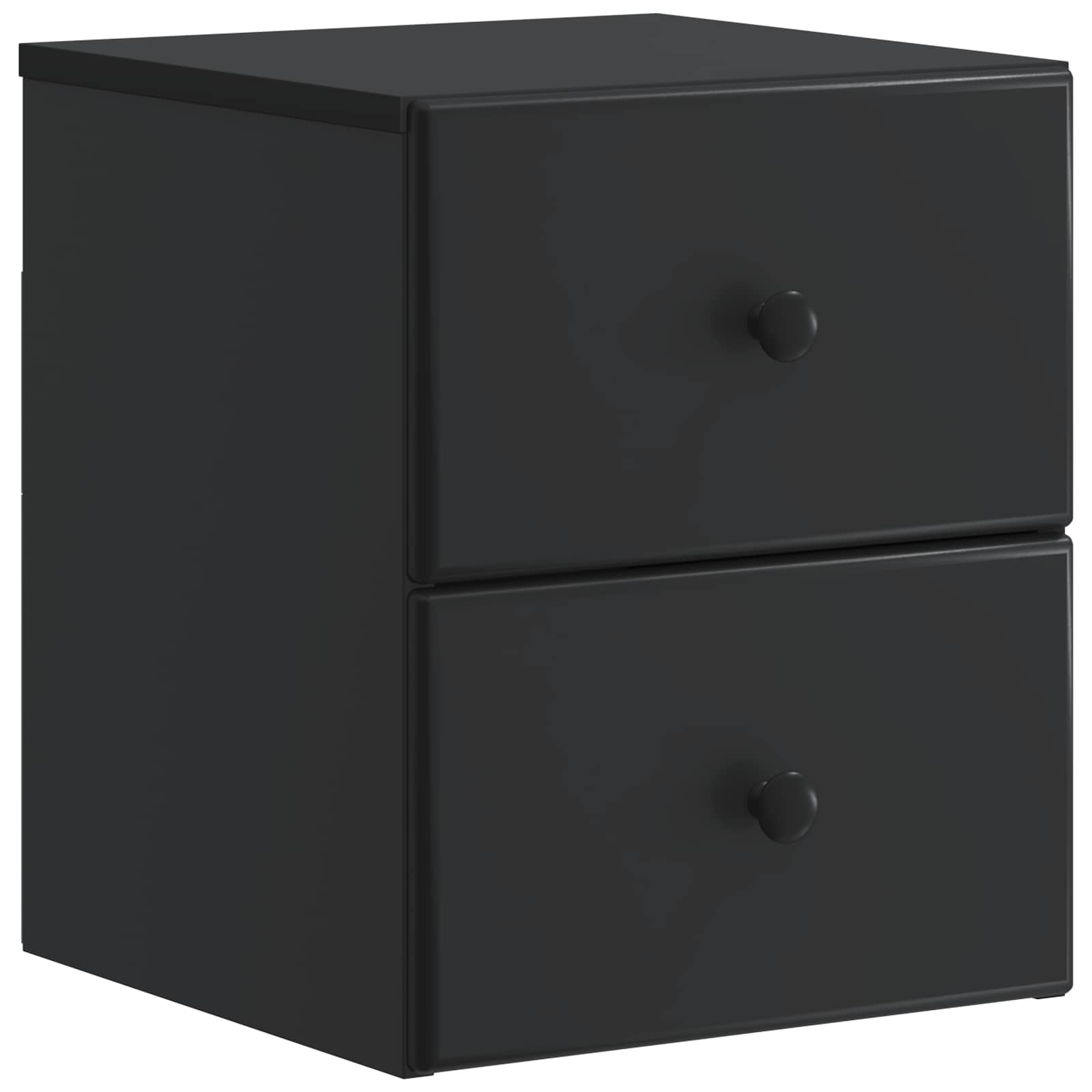 Gabinete de canto montado na parede preto 34,5 x 33 x 40 cm