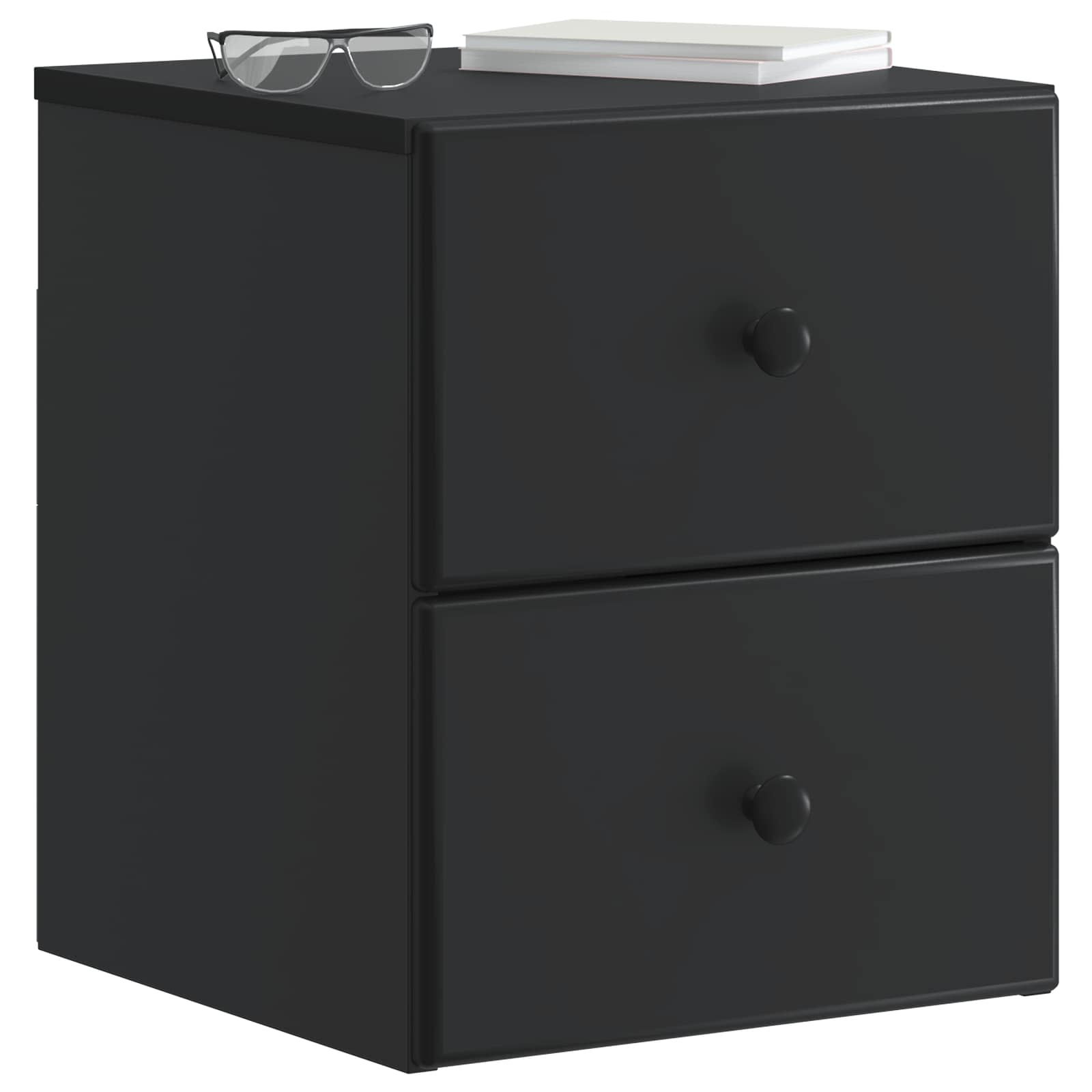 Gabinete de canto montado na parede preto 34,5 x 33 x 40 cm