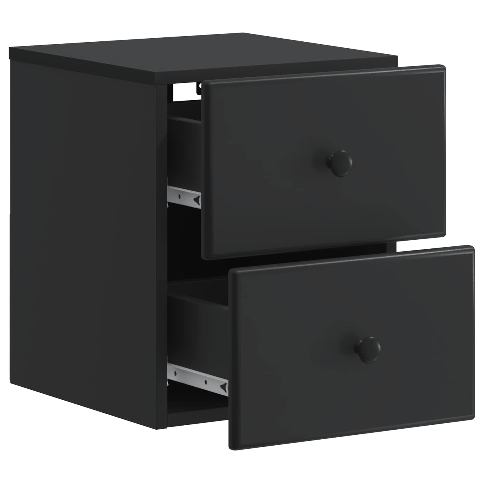 Gabinete de canto montado na parede preto 34,5 x 33 x 40 cm