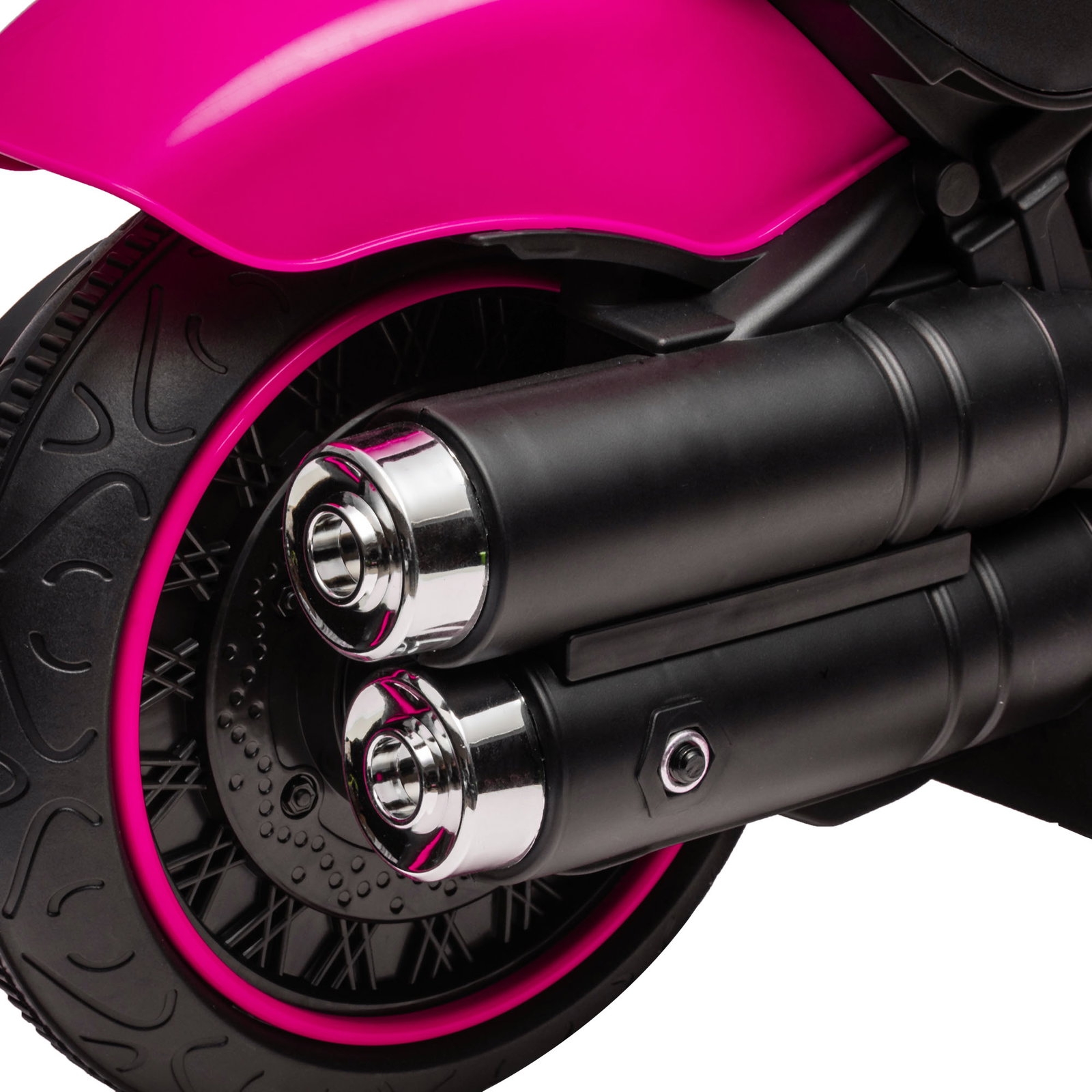 Motocicleta elétrica para crianças de 18-36 meses com bateria 6v farol e rodas auxiliares removíveis 76x42x57 cm rosa
