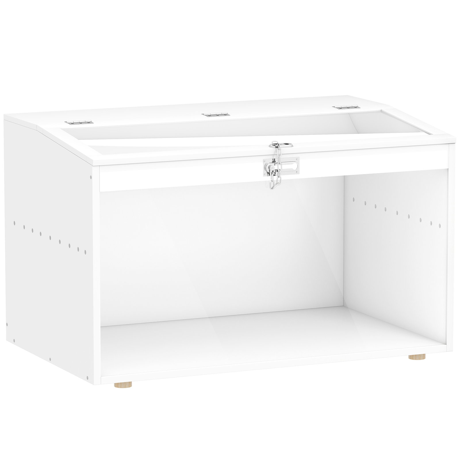 Gaiola para hamster com tampa abatível e janela de acrílico transparente 80x50x50 cm branco