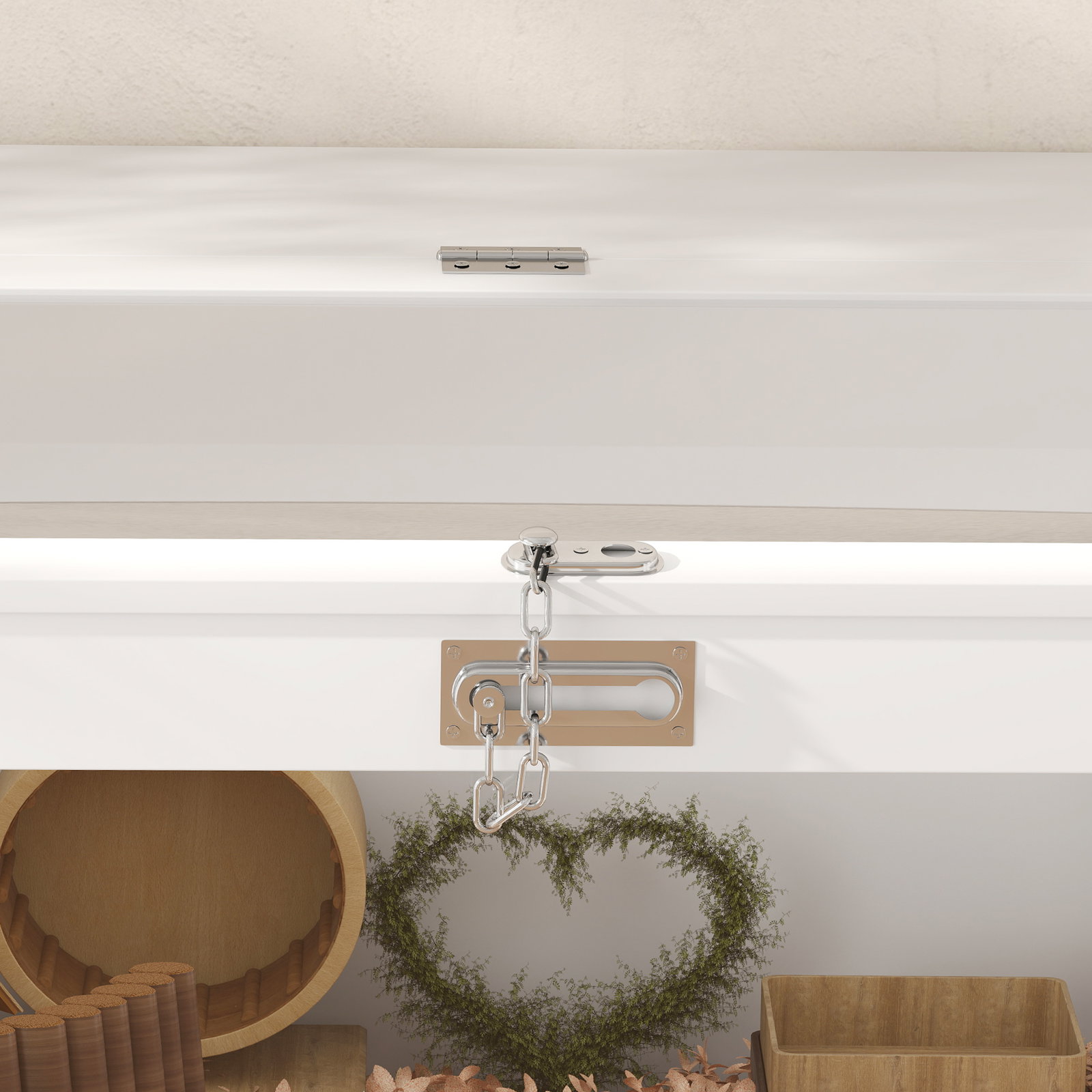 Gaiola para hamster com tampa abatível e janela de acrílico transparente 80x50x50 cm branco