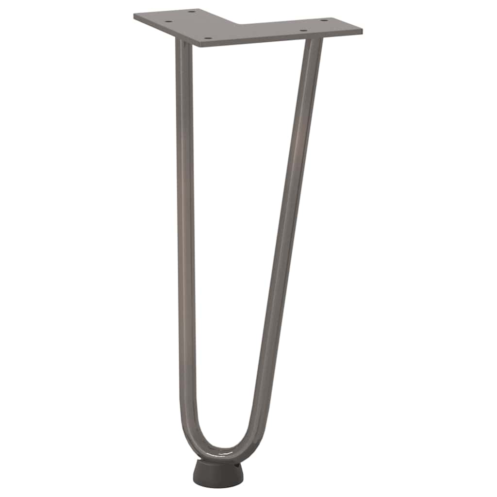 Pernas de grampo para mesa de centro 4 peças aço natural 30 cm aço maciço