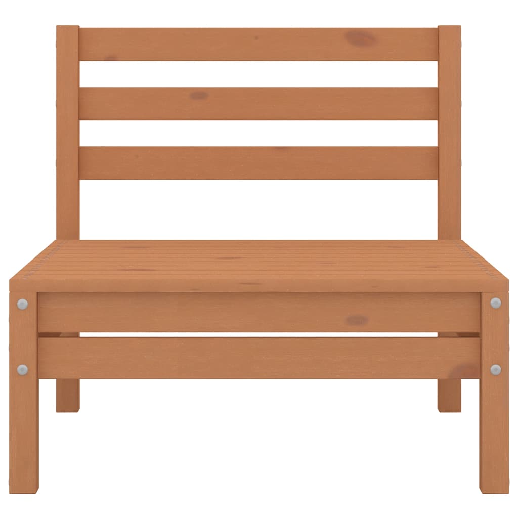 4 Pcs conjunto lounge de jardim pinho maciço castanho mel