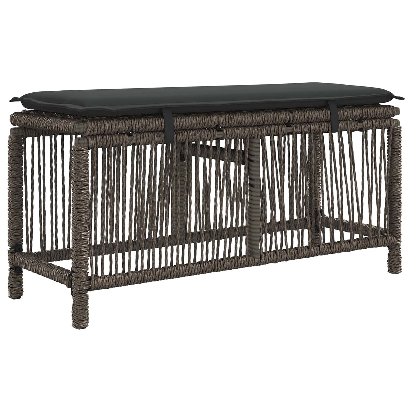 Conjunto de jantar para jardim 3 unid. cinza e cinza escuro