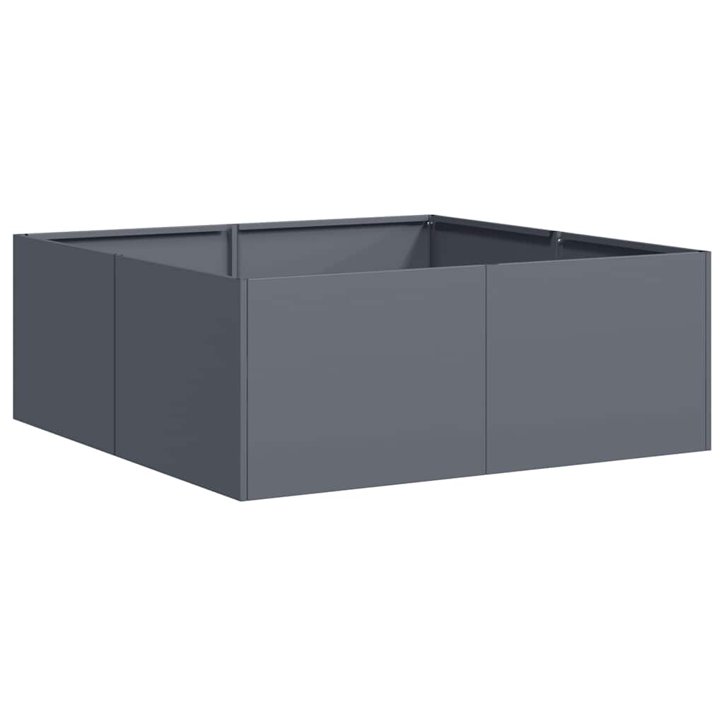Vaso/floreira 80x80x30 cm aço antracite
