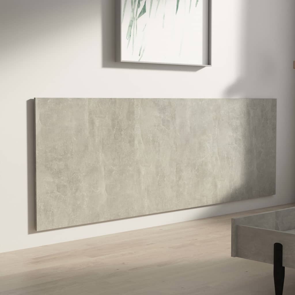 Cabeceira parede 240x1,5x80cm derivados madeira concreto cinza