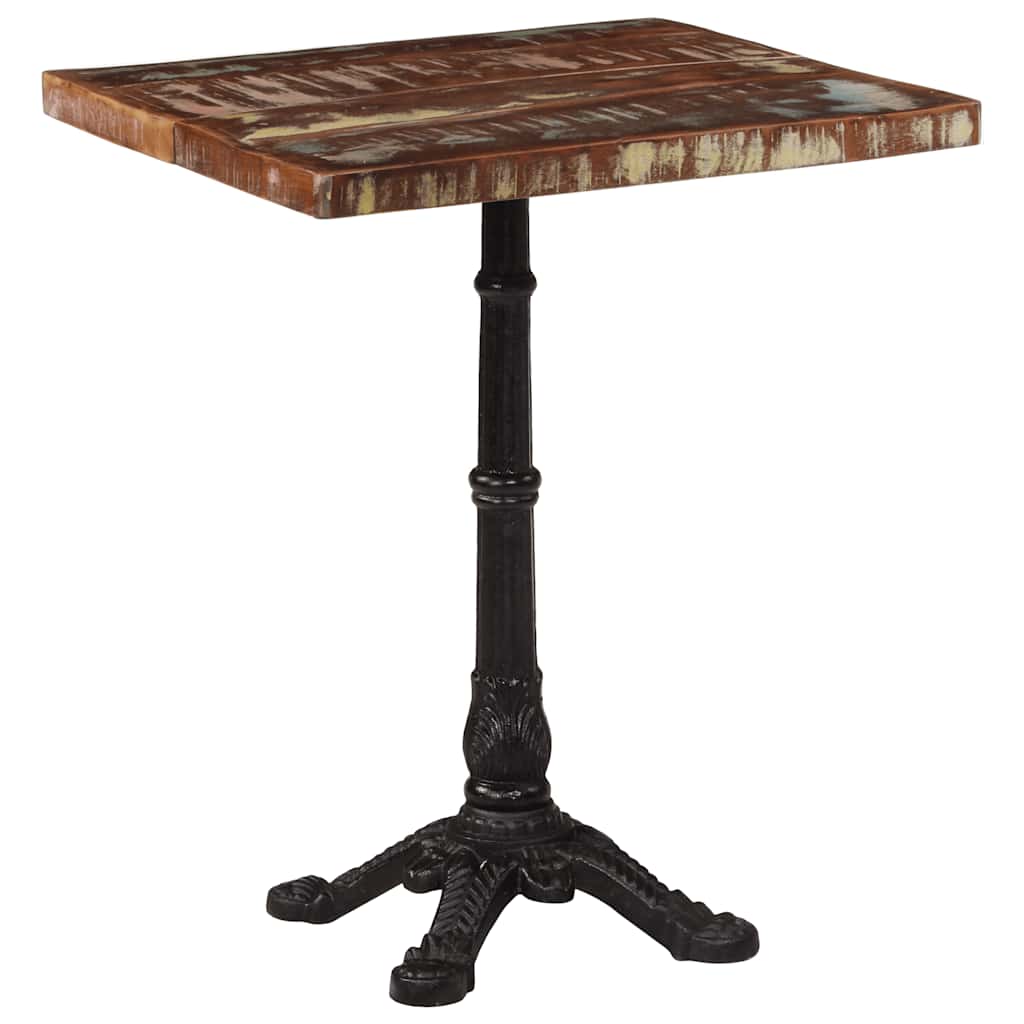 Mesa de bistrô 60x60x76 cm madeira recuperada maciça