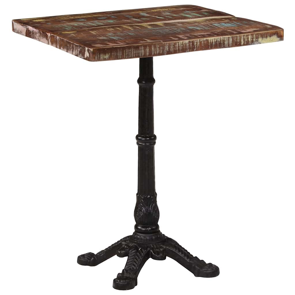 Mesa de bistrô 60x60x76 cm madeira recuperada maciça
