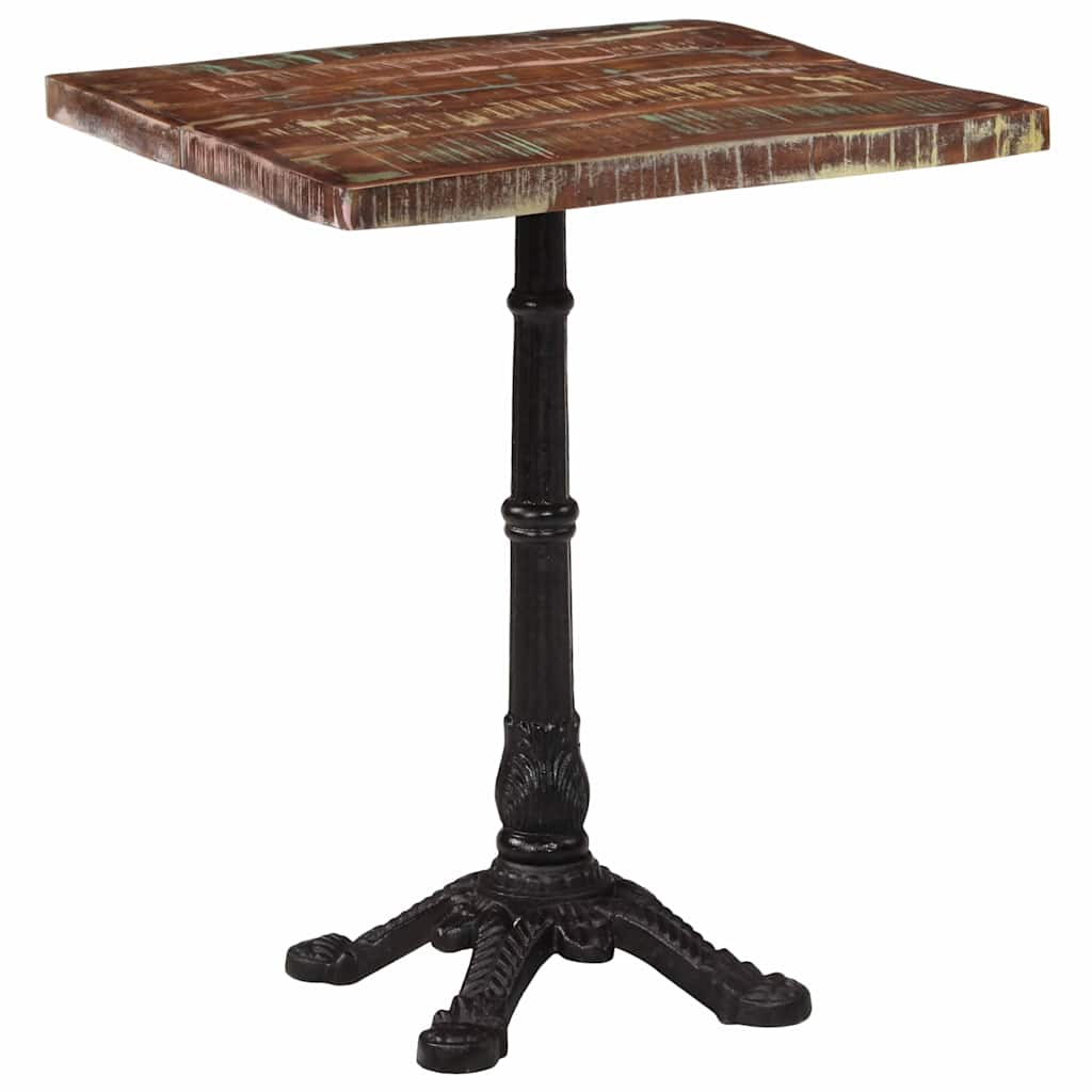 Mesa de bistrô 60x60x76 cm madeira recuperada maciça