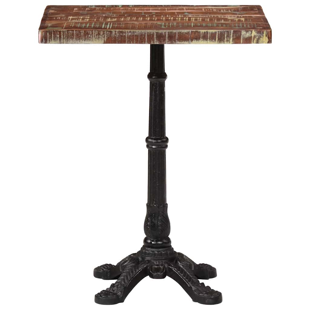 Mesa de bistrô 60x60x76 cm madeira recuperada maciça