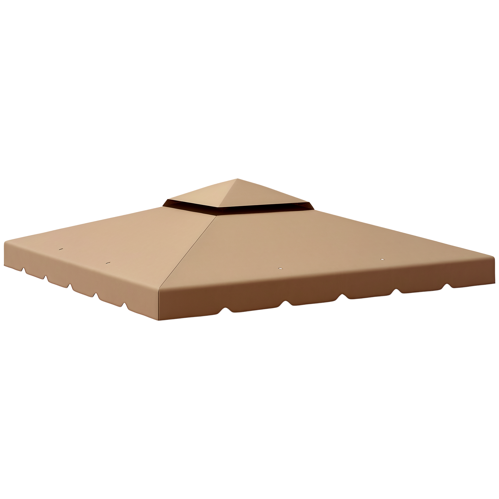 Cobertura de substituição para pérgola 300x300 cm com duplo teto e 8 orifícios de drenagem cáqui