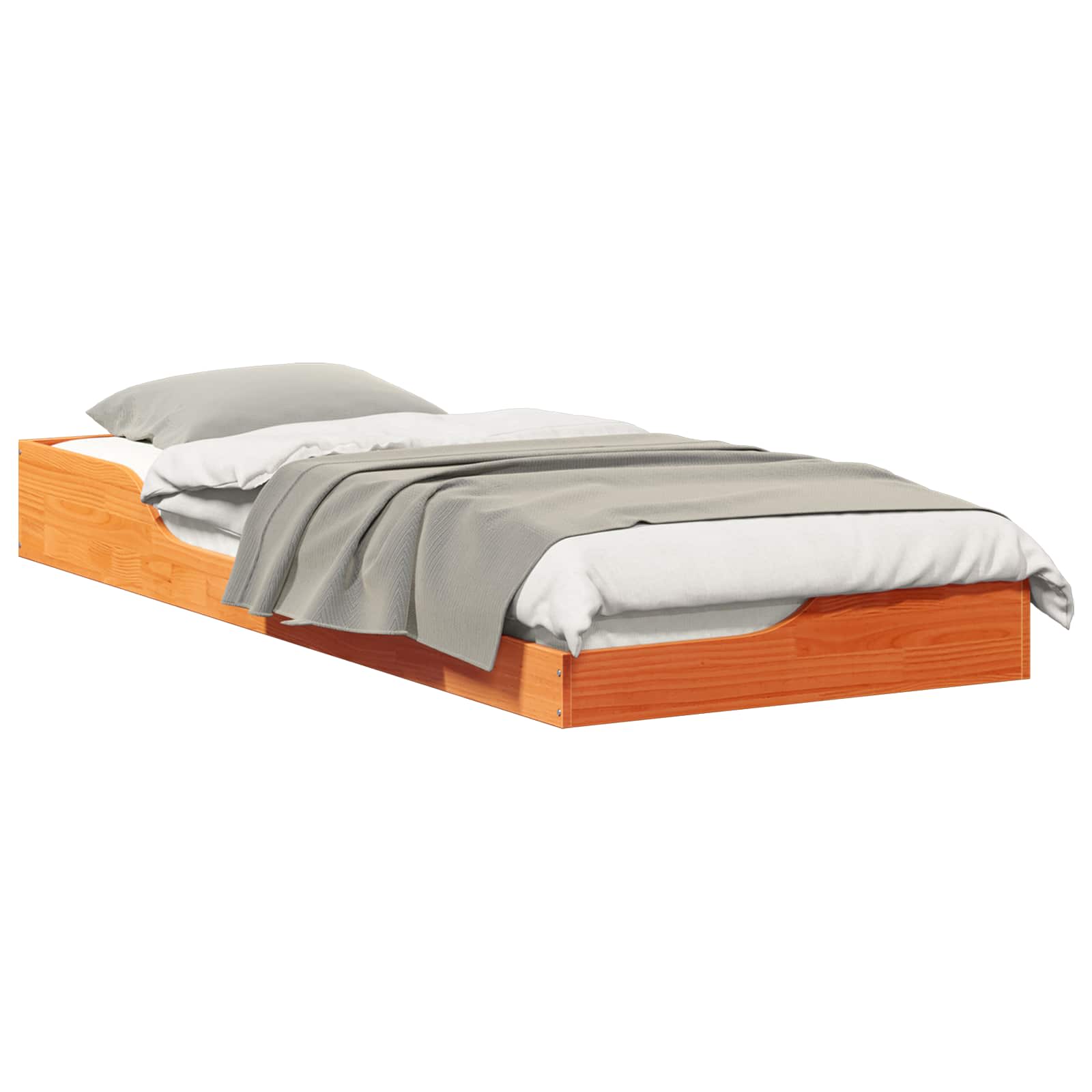 Estrutura da cama marrom cera 90 x 220 cm