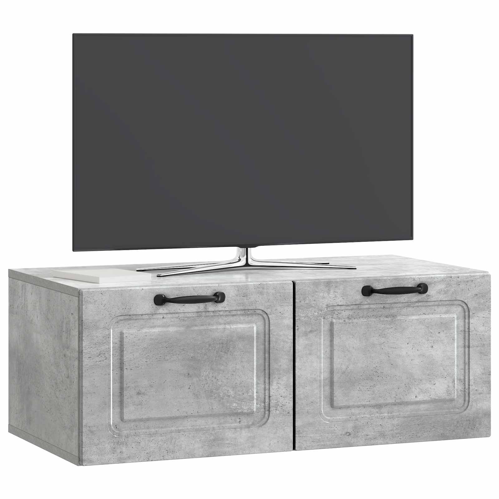 Gabinete de TV de parede cinzento cimento 78,5 x 41 x 30 cm