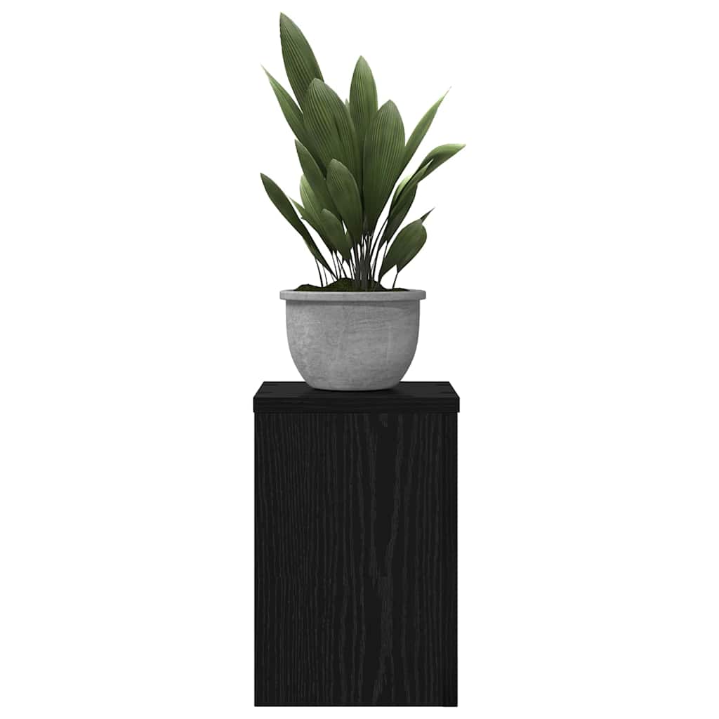 Suporte para plantas 2 unid. carvalho preto 20 x 20 x 30 cm