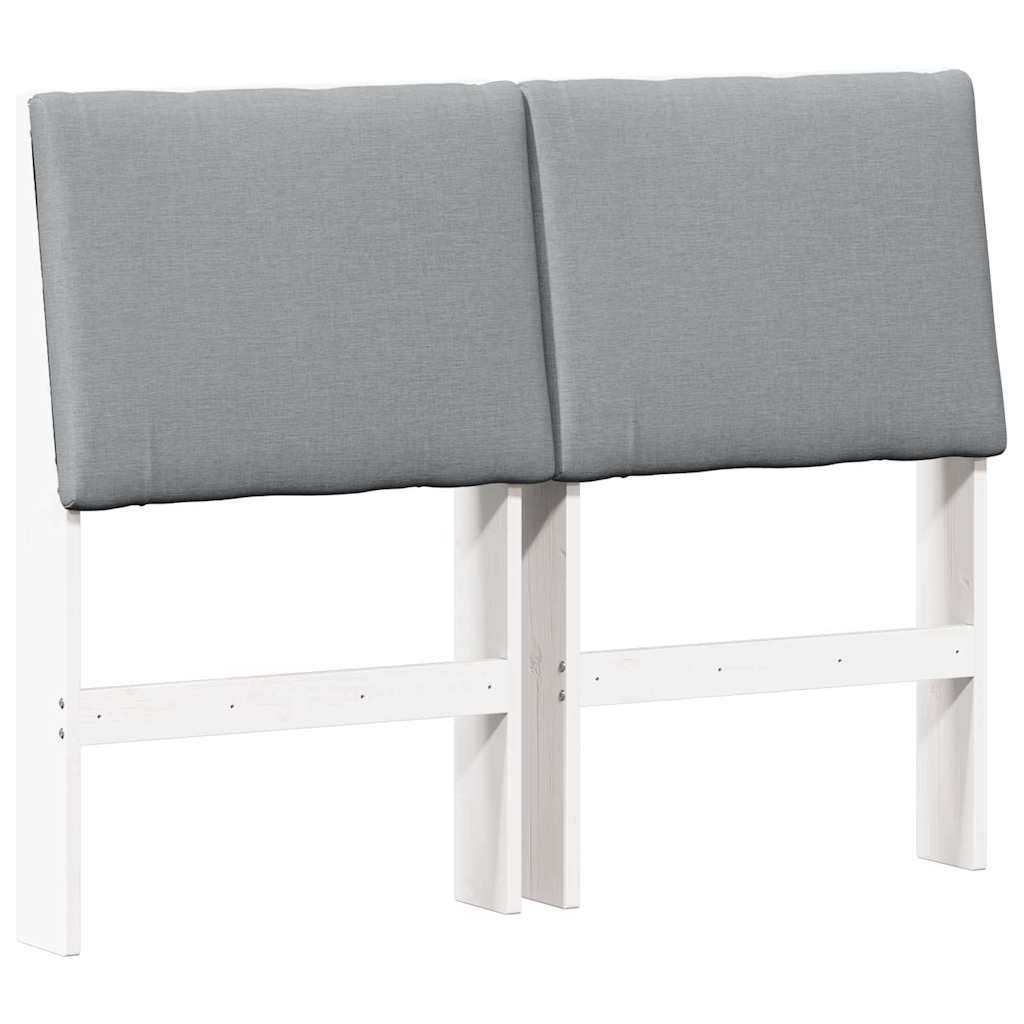 Cabeceira estofada cinzento-claro 120 cm