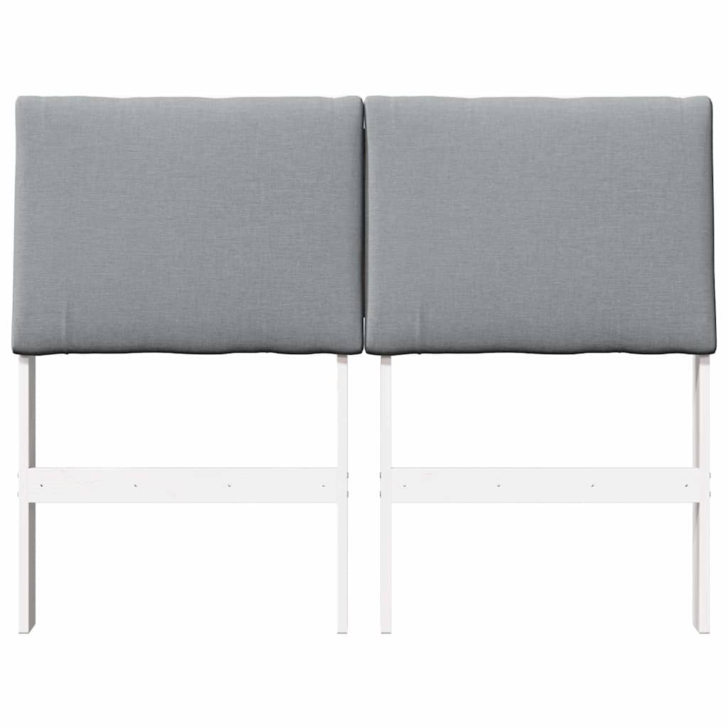 Cabeceira estofada cinzento-claro 120 cm