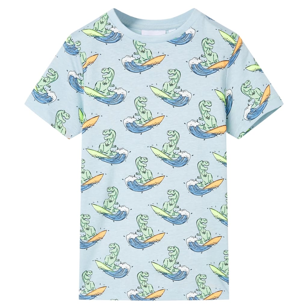 Pijama de manga curta para criança azul-claro 116