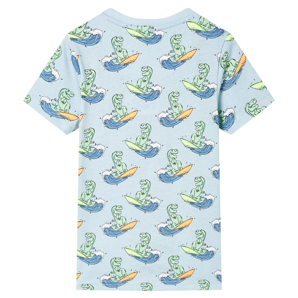 Pijama de manga curta para criança azul-claro 116