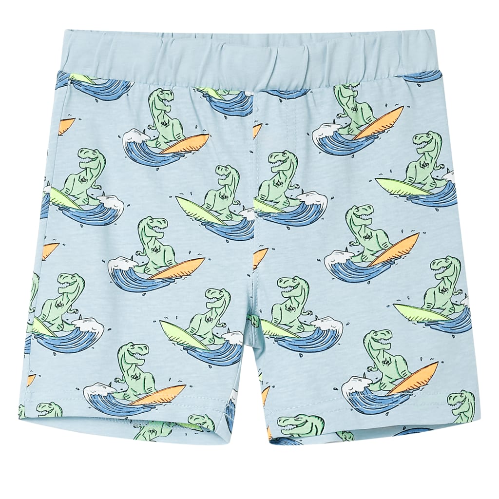Pijama de manga curta para criança azul-claro 116