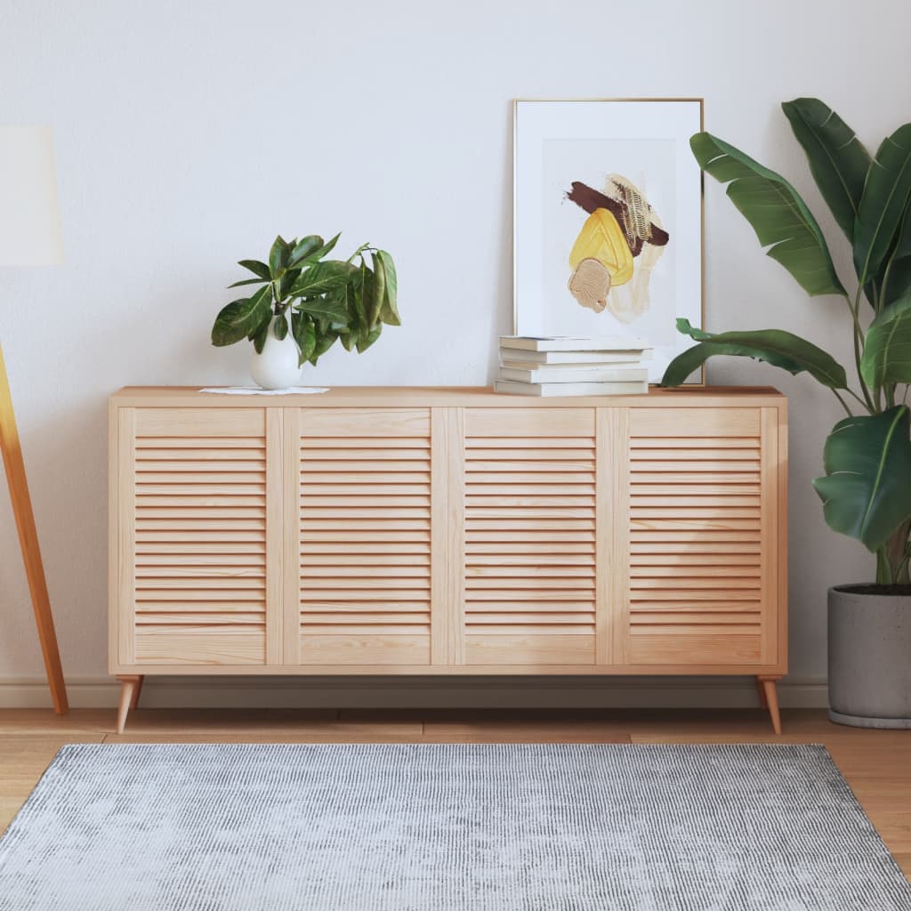 Portas de armário 4 pcs com design de persiana pinho maciço