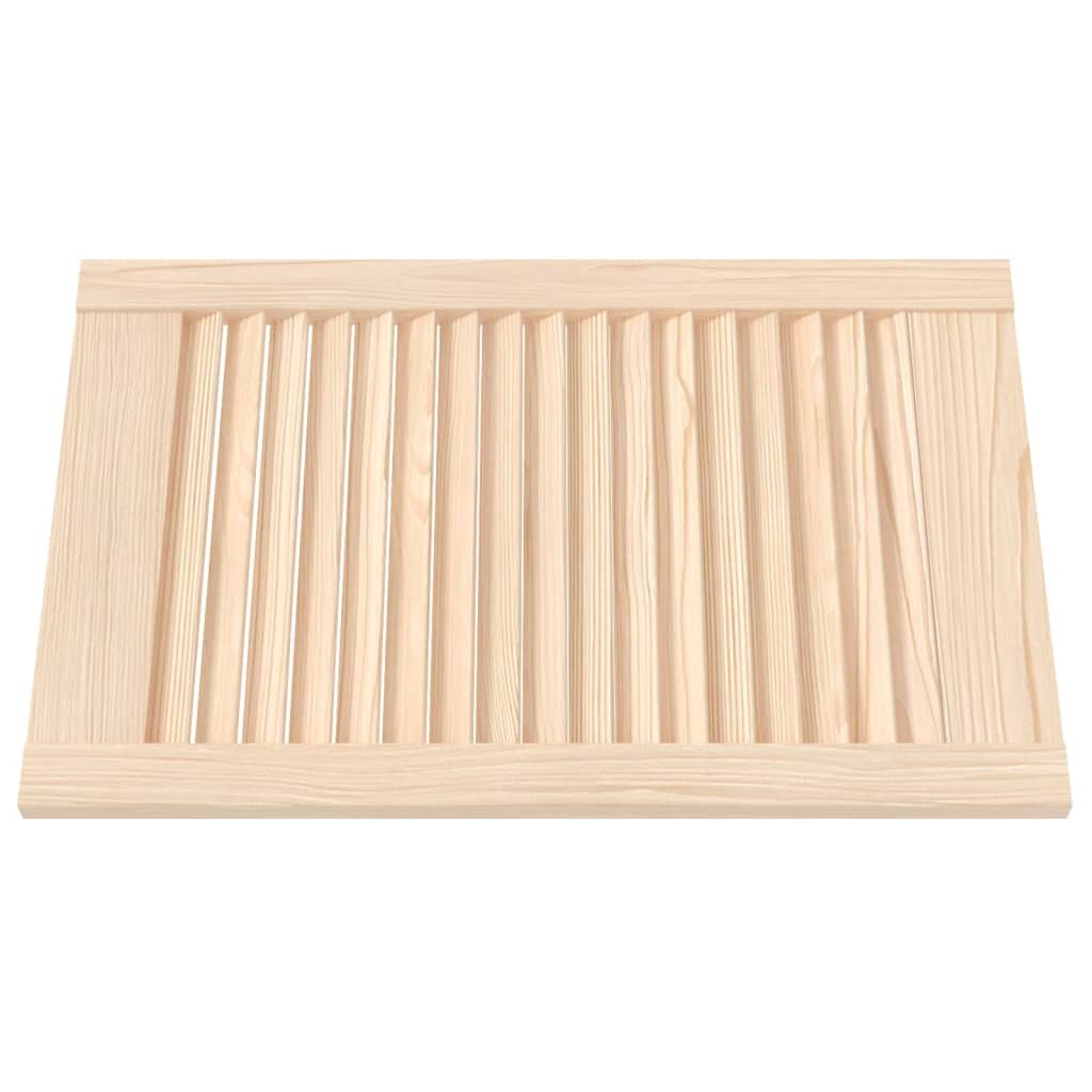 Portas de armário 4 pcs com design de persiana pinho maciço