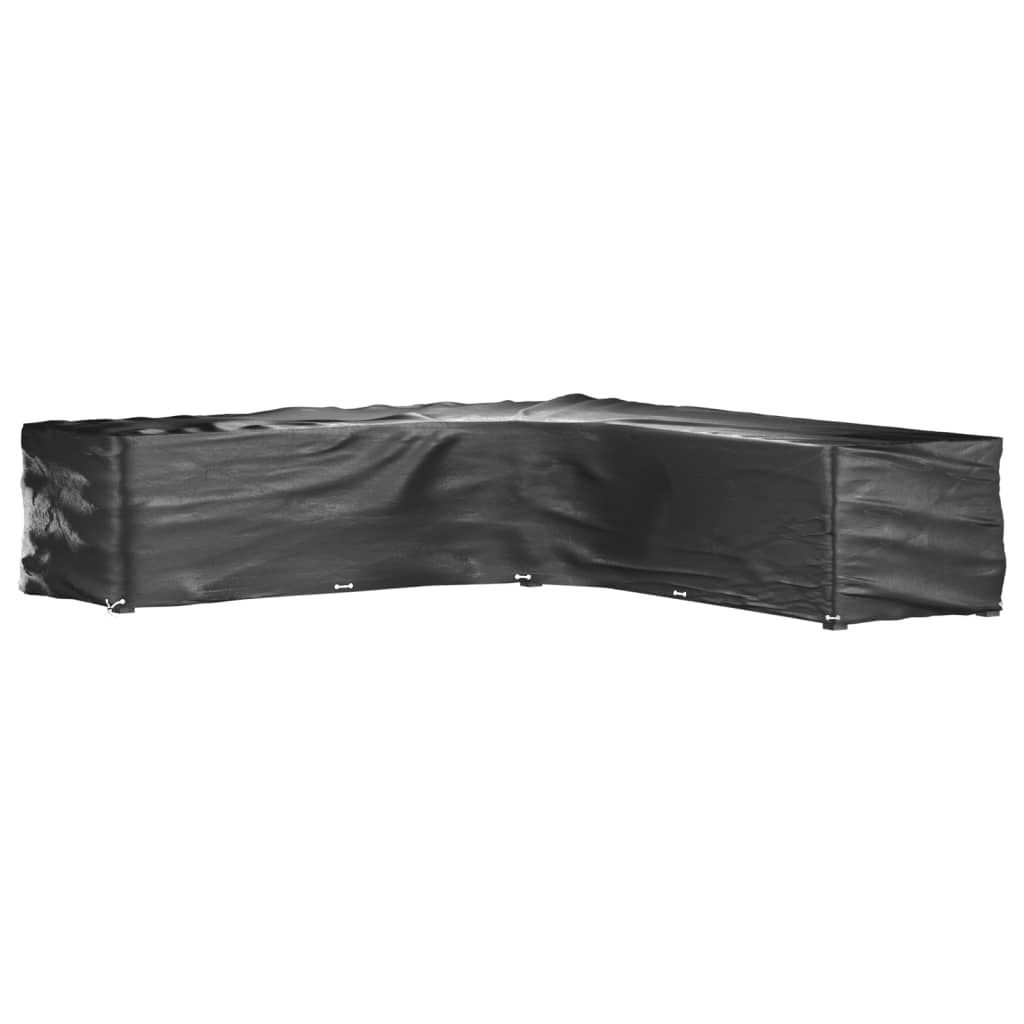 Capas p/ mobília jardim forma de l 2 pcs 20 ilhós 300x300x70 cm