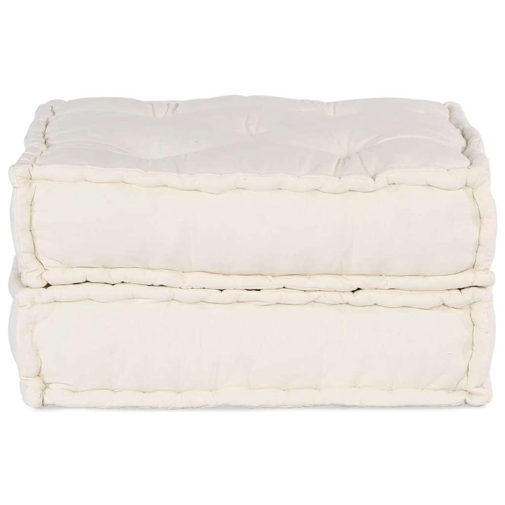 Unidade de sofá modular 70x70x36 cm tecido creme
