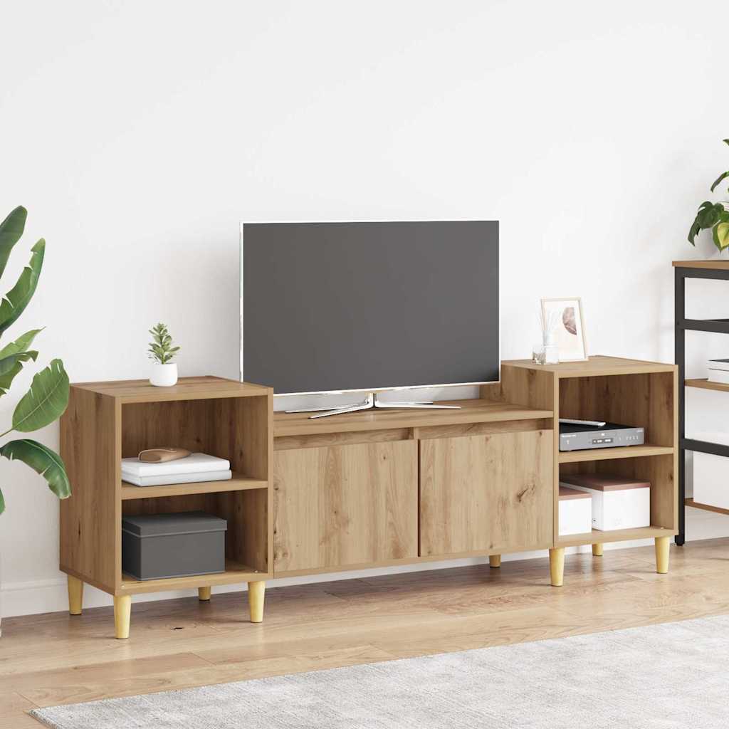 Gabinete para TV 160 x 35 x 55 cm carvalho artesanal