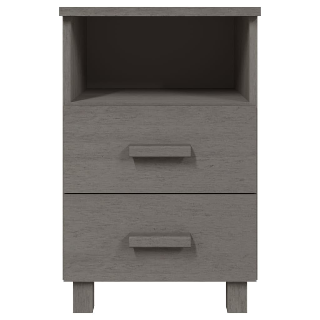 Mesa de cabeceira hamar 40x35x62 cm pinho maciço cinza-claro