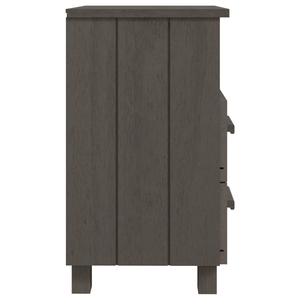 Mesa de cabeceira hamar 40x35x62 cm pinho maciço cinza-claro