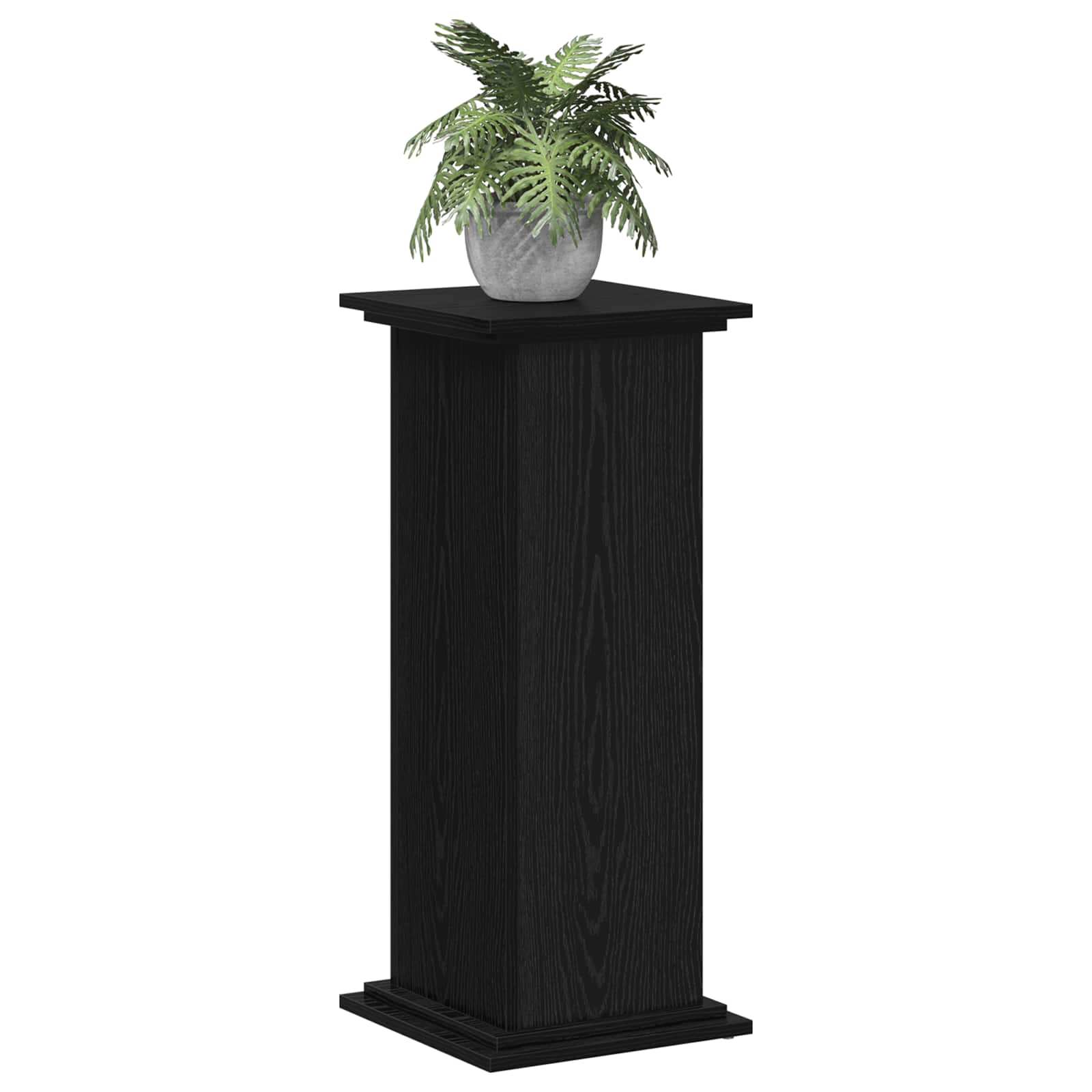 Suporte para plantas carvalho preto 33 x 33 x 80 cm