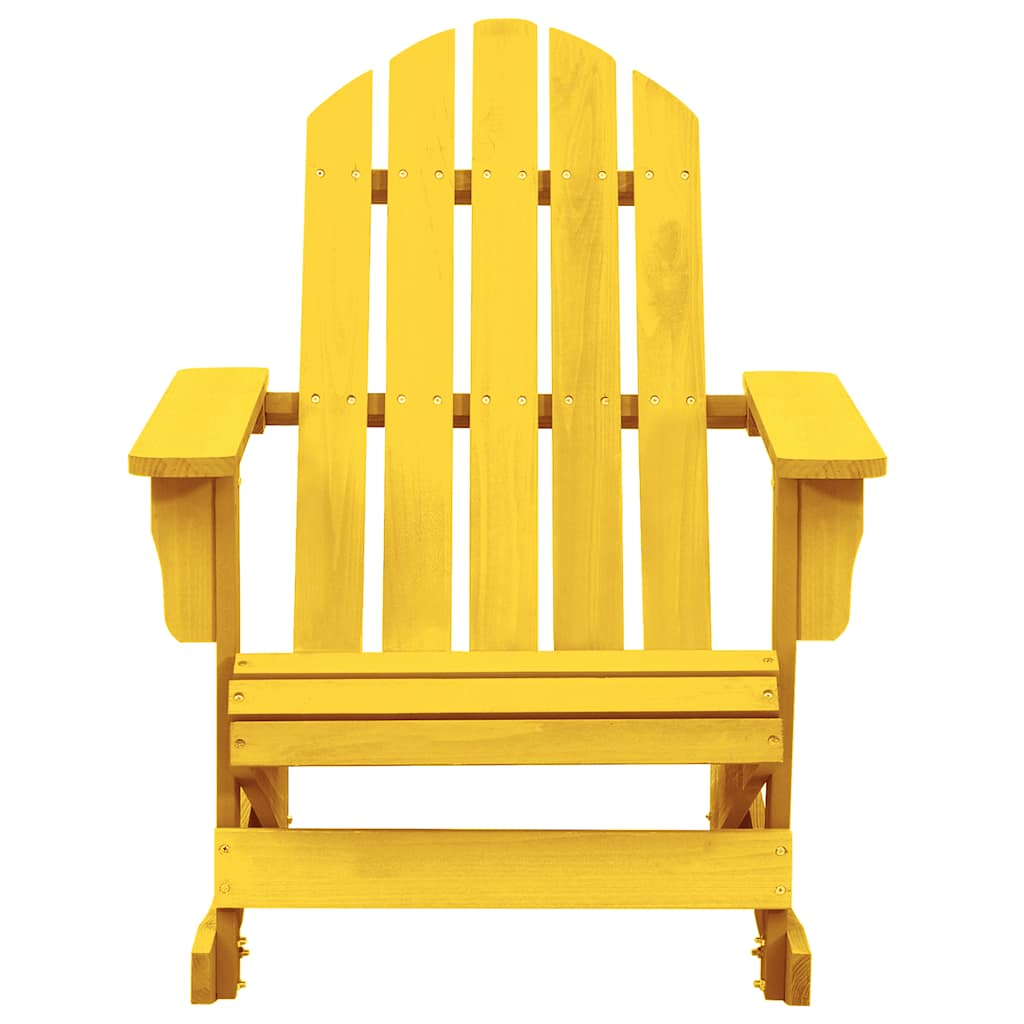 Cadeira adirondack de baloiçar p/ jardim abeto maciço amarelo