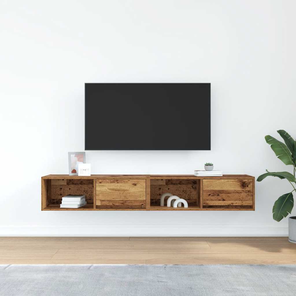 Móveis de TV 2pcs 80x31x25,5cm deriv. madeira madeira velha