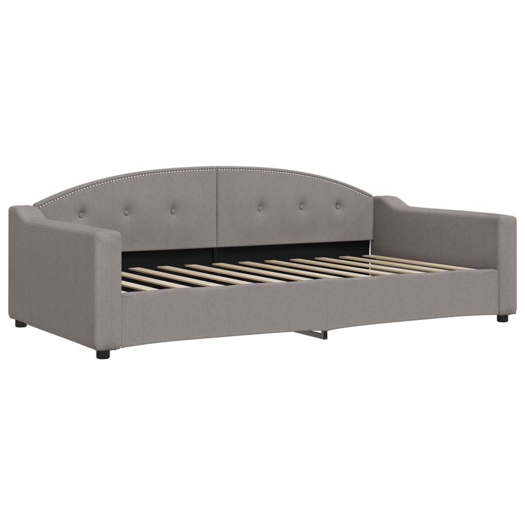 Sofá-cama c/ gavetão/gavetas 100x200cm tecido cinza-acastanhado
