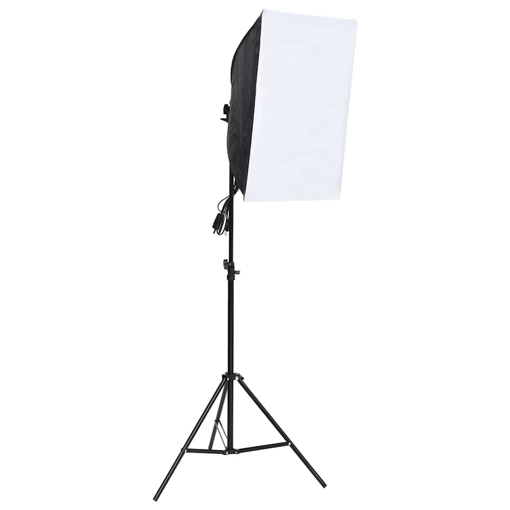 Kit de iluminação para estúdio com fundos e softboxes