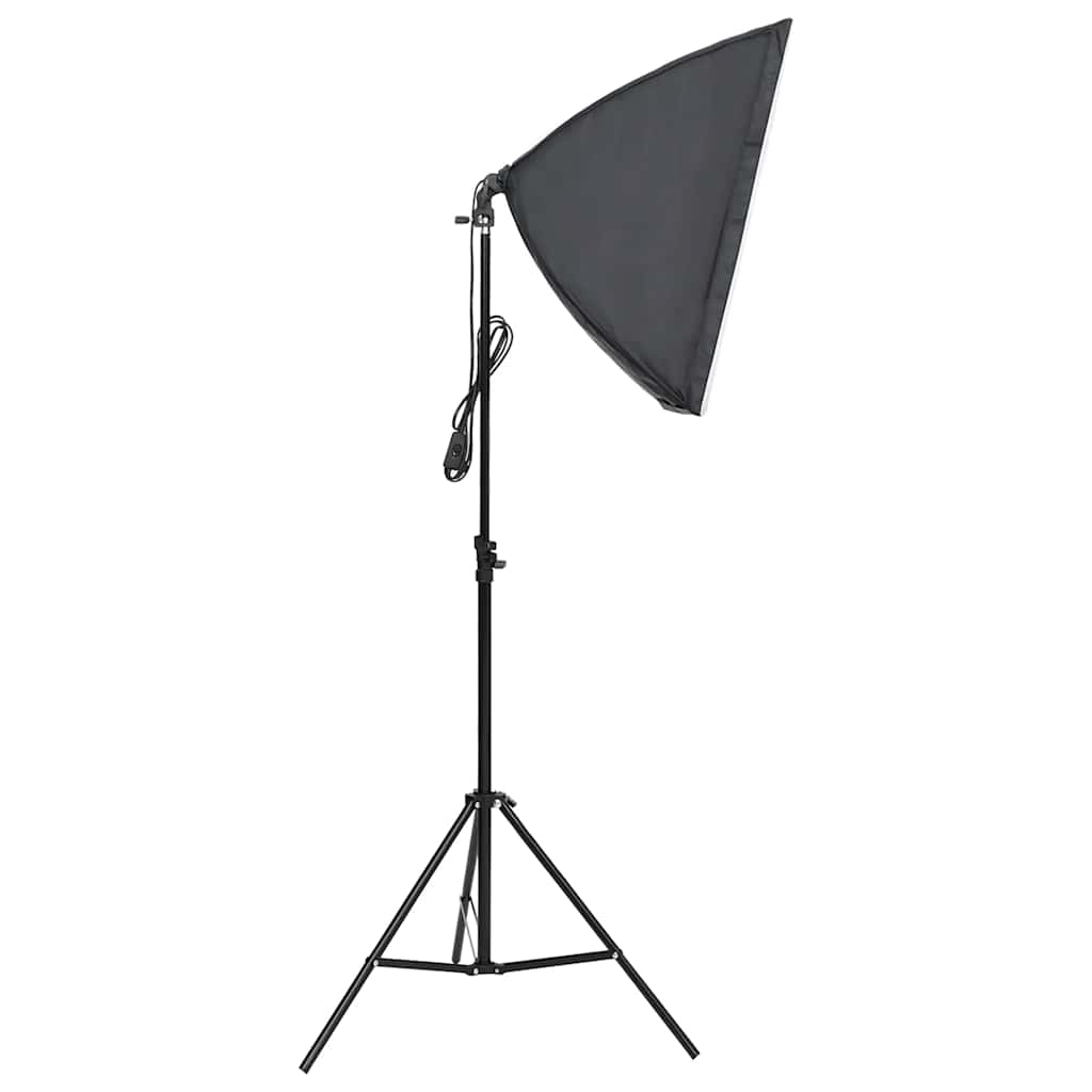 Kit de iluminação para estúdio com fundos e softboxes