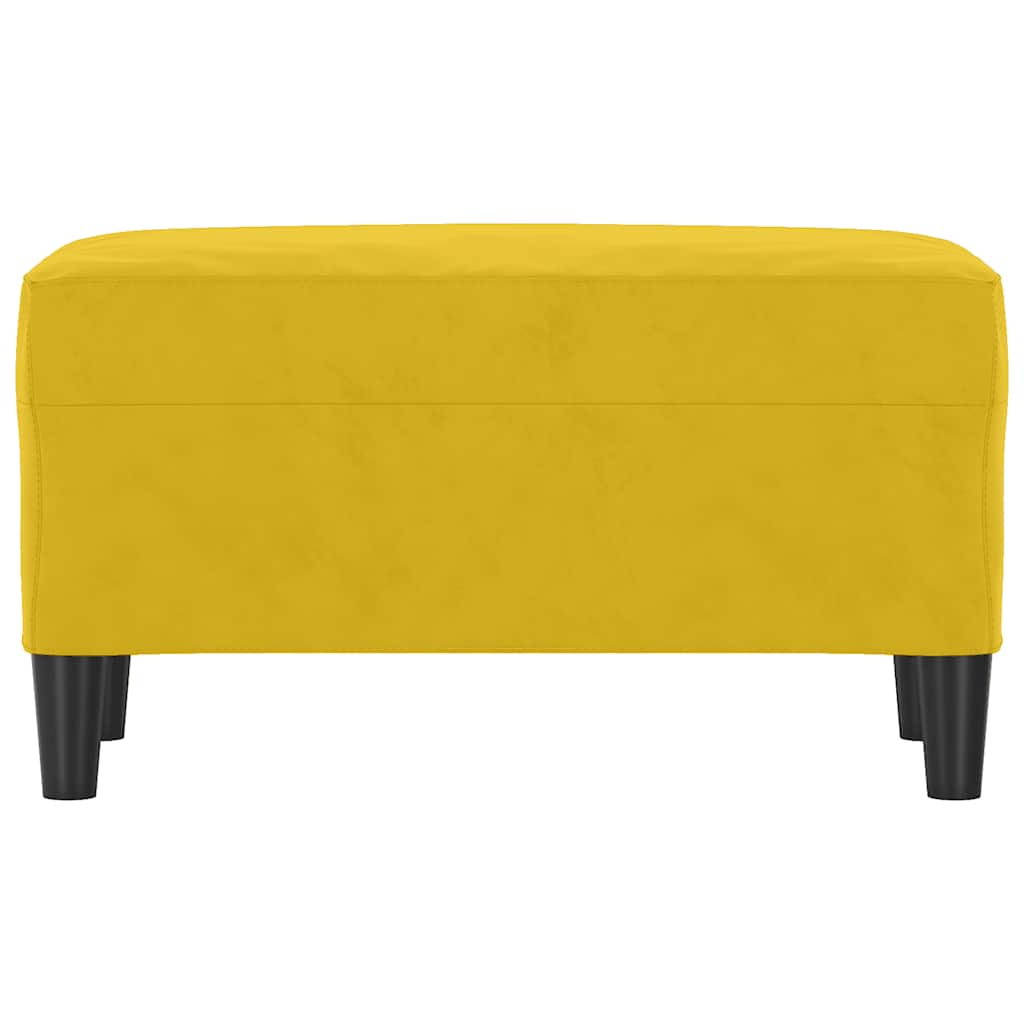 Banco 70x35x41 cm veludo amarelo