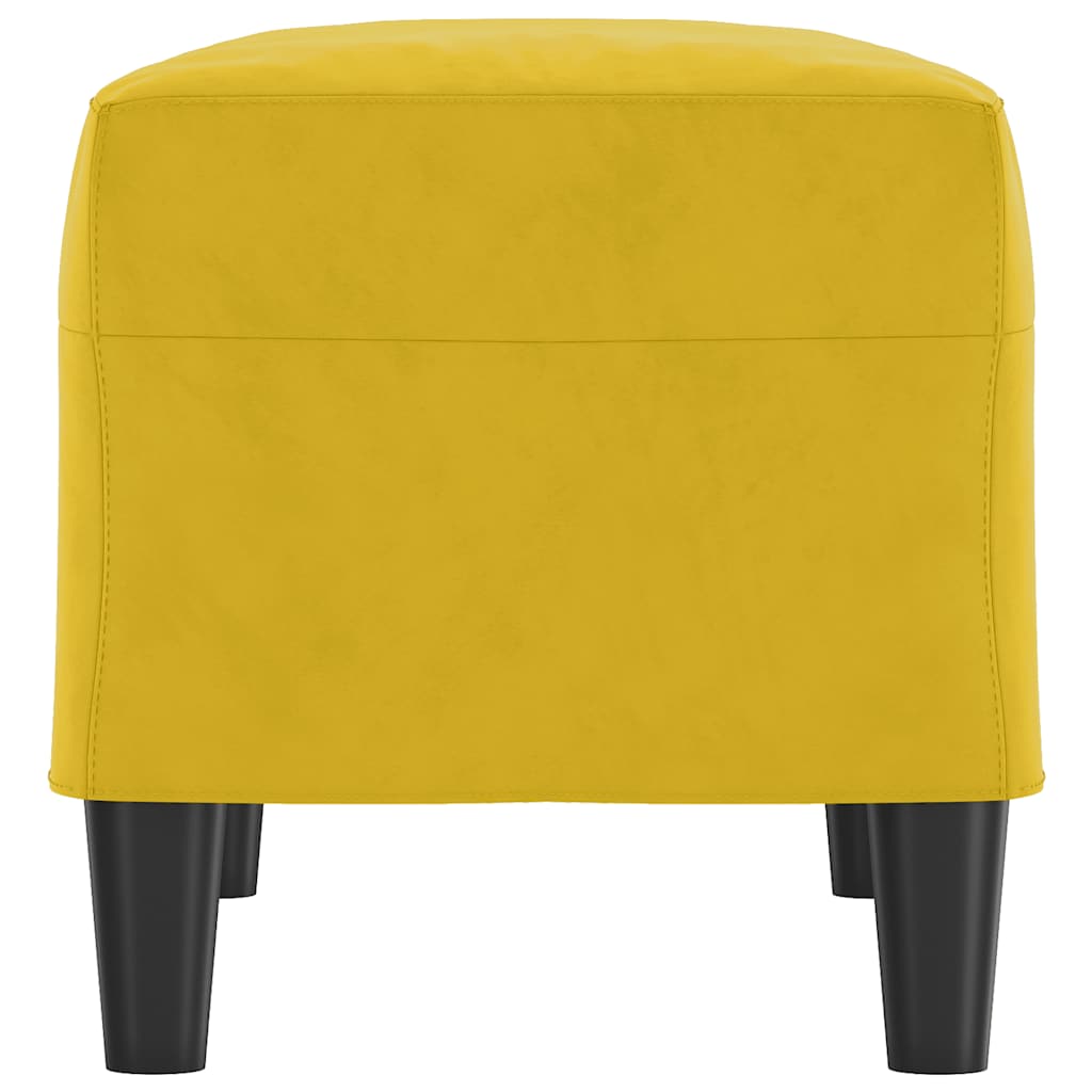 Banco 70x35x41 cm veludo amarelo
